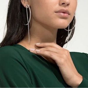 Swarovski Fit Hoop Pierced Earrings Two in One Earrings NEW in Box